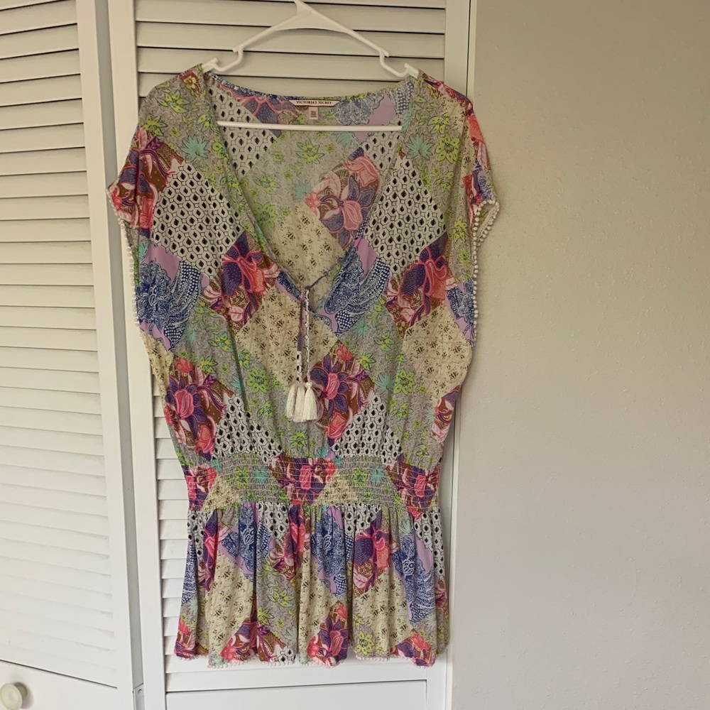 Victoria Secret Bali Patchwork Beach Cover Up